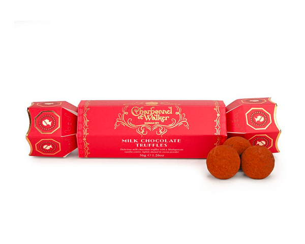 Red Christmas Cracker – Milk Chocolate Truffles