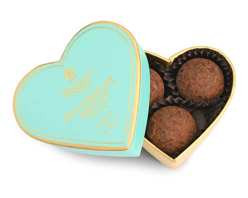 Milk Chocolate Truffles – Green Mini Heart