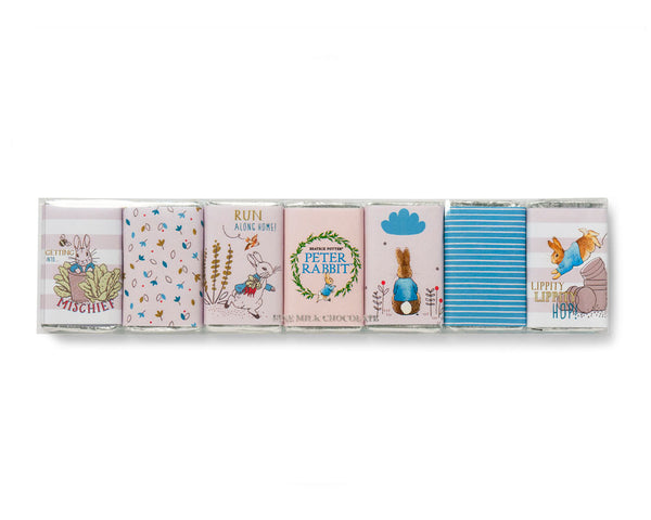 Peter Rabbit Seven Piece Mini Chocolate Bar Set Blue