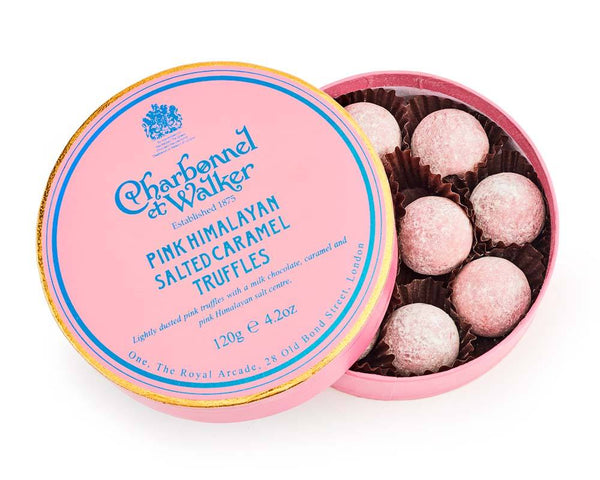 Pink Himalayan Salted Caramel Chocolate Truffles