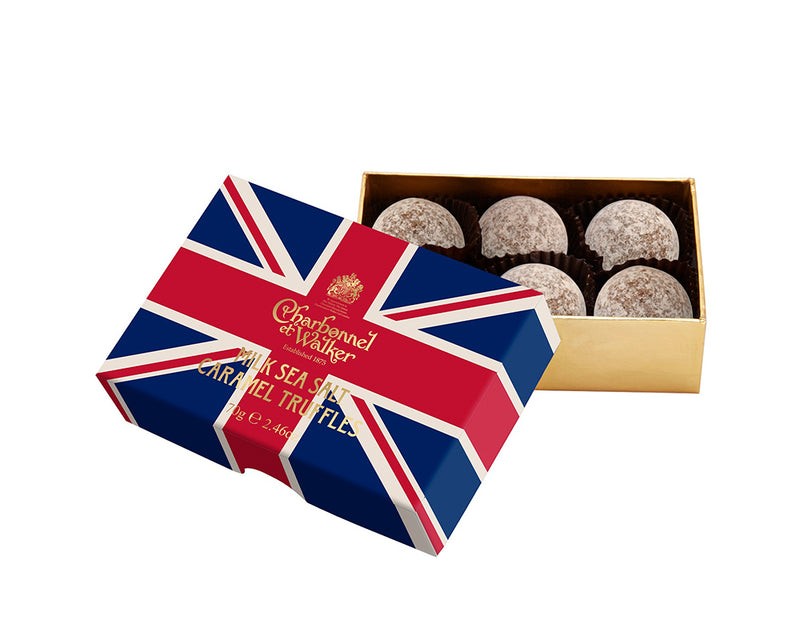 70g Union Jack Milk Sea Salt Caramel Truffles